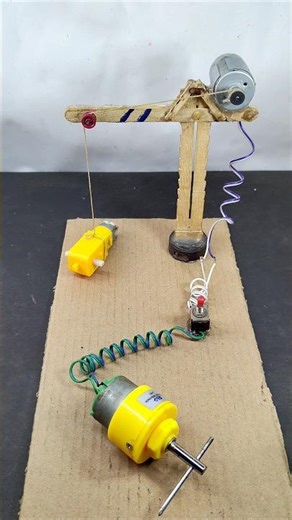 "DIY Mini Lift Machine Using Gear Motor | Easy Science Project for Students"