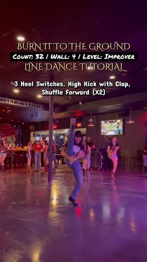 BURN IT TO THE GROUND - Line Dance Tutorial