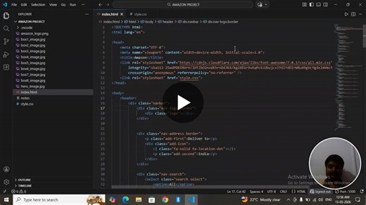 #amazon #clone #html #css #apnacollege | Jayesh Mahajan