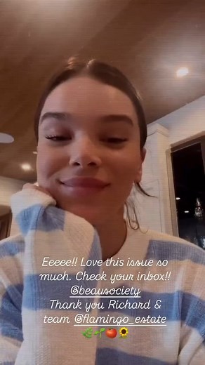 Hailee Steinfeld Instagram Story Yesterday #throwback P.S. I/We loved your IG story 🫠🥰 I/We miss seeing your Beau-tiful face and hearing from you. We Love You. 😘🤗 Thanks our Love 👑 Hailee. Have a Great Weekend too! 🥰💌💞 Join Us! 👉🏻beausociety.com and get the beausociety (via instagram) Newsletter #042 of Hailee Steinfeld landing in your inbox this Friday! 💌 Credit to the Owner of this Video (DM for more credits or removal) | All About Hailee Steinfeld