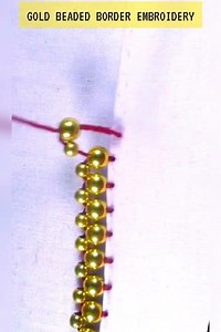 SUPER GLAMOUR BEAD STITCHING: Neat Gold Bead Embroidery Tricks #embroideryart