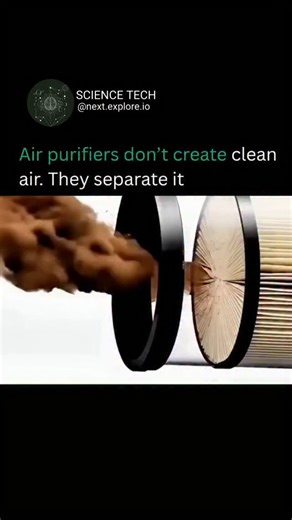 Science Tech on Instagram: "A fan pulls room air inward, forcing it through multiple filtration layers. First, a pre-filter traps dust, hair, and larger particles. Then a HEPA filter captures microscopic threats like pollen, smoke, and mold spores. Activated carbon absorbs odors, chemicals, and gases. Some models add UV or ionization to neutralize airborne bacteria. What comes out isn’t new air, it's just air with fewer problems. Simple airflow. Precise filtration. Continuous cycle. Follow for e