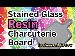 MIND BLOWING! Stained Glass RESIN Charcuterie Board | Beebeecraft Review