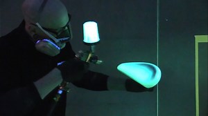 This Electroluminescent Paint Lights Up When You Pass A Current Through It