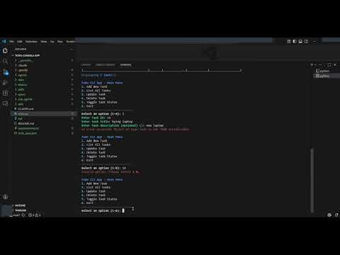 Todo console base app