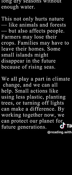 Reading Challenge Day 20 #readingchallenge #englishreading #LearnOnTikTok #readingenglish #speakenglish #ClimateChange #learningenglish #practiceenglish #intermediate