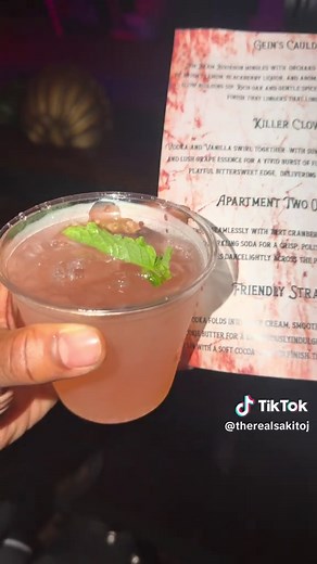 Serial Killer Speakeasy with 4 drinks crafted to each one 10/10 experience 🎭 #datenight #dateideas #ct #horrortok #fyp