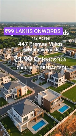 Wealth, Wellness, Legacy Eco-friendlyluxury villas@Manneguda₹99 Lakhs onwords,112 Acers premises