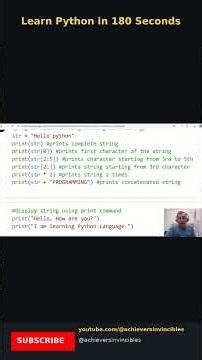 Python 180 seconds_Working with Strings_Shorts