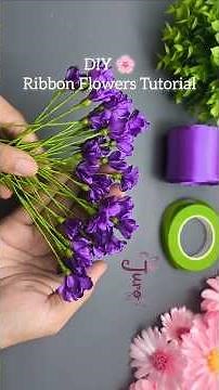 ✨How to make an aesthetic ribbon flowers ✨ DIY