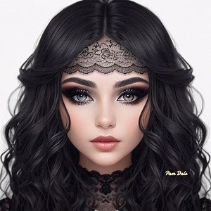 1.8K views · 201 reactions | Close up portrait of a beautiful women's face with black lace. | Pam's Gifs and Videos | Facebook