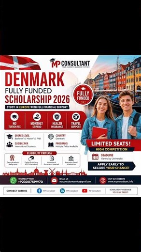 Denmark fully funded scholarship