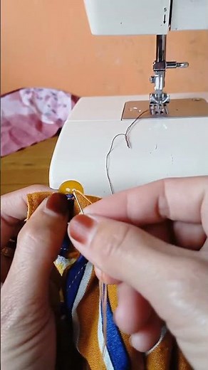 cara memasang kancing baju cepat. #sewing #sewingtutorial #diy