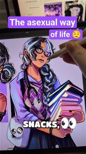 The asexual way of life 😌💜 | #asexual #lgbt #pride #ocart #ocs #pridemonth #demisexual
