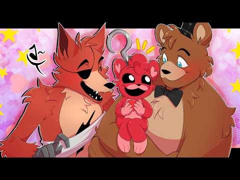 Freddy FazBear X Foxy Adopts Bobby BearHug┃Poppy Playtime Chapter 5┃Comic Dub