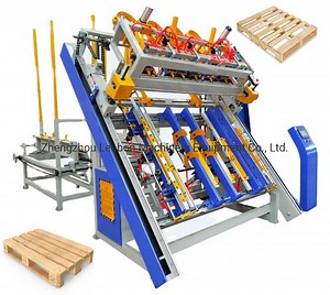 [Hot Item] Euro Wooden Pallets American Stringer Wood Pallet Machine Block Making Nailing Machine Production Line for Sale