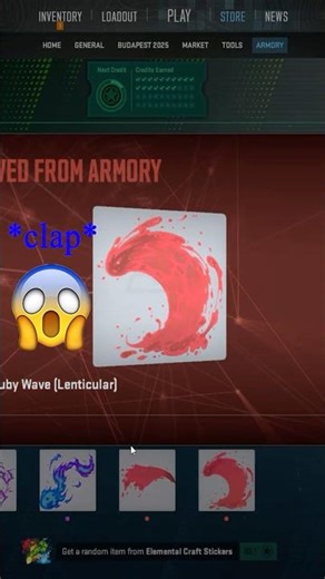LUCKY 1 Spin Sticker | Ruby Wave (Lenticular) #csgo #cs2