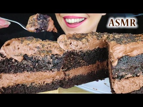 MOIST CHOCOLATE MOUSSE CAKE 🎂 | Collab with ‪@damasmr2469‬ | ASMR Mukbang - 먹방 | No Talking