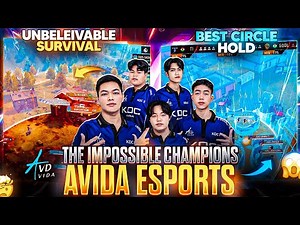 The IMPOSSIBLE Champions🗿 - Avida Esports🔥 | Avida Esports LUCKIEST Booyah !! | Free Fire Esports