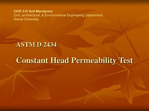 ASTM D 2434 Constant Head Permeability Test - SlideServe