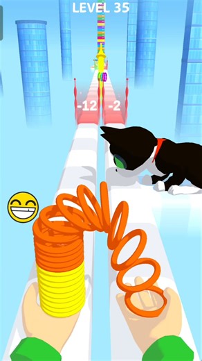 Colorful Toy Spring Fun 🌈✨ Lvl-35 | Satisfying Spring Game #shorts