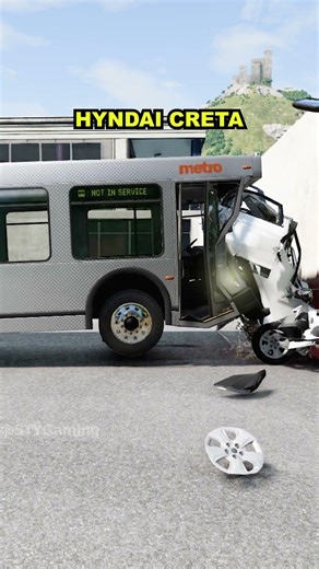 INDIAN CARS VS BUS CRASH TEST 😂🤯🔥 #viral #beamngdrive #shorts