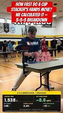 Speed stackers' hands move faster than your eye can track — so we put a number on it.
