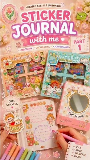✨ Decorating My Journal With Kawaii Stickers 🌸 Part 1