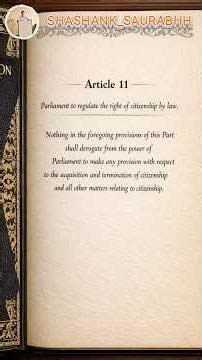 Article 11 Explained : Parliament vs Citizen