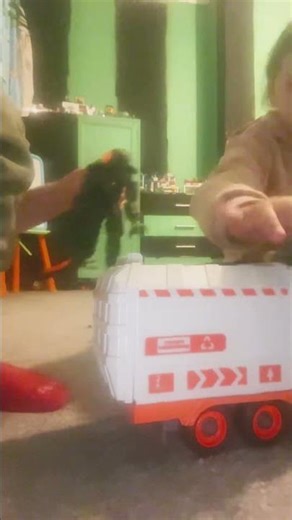 Godzilla eating a truck