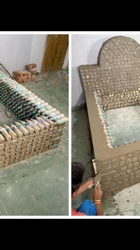 Plastic Bottles + Cement = Incredible DIY Bed Frame 🤯 | Eco-Friendly Bed Build