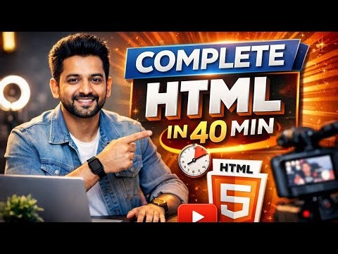 HTML in 40 Minutes ⏱️ | Beginner Friendly 💻 | Start Web Development #codewithraaz