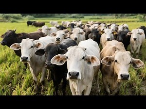 A Happy Herd of Cows Roaming the Fields in Search of Fresh Grass, Cow Sounds