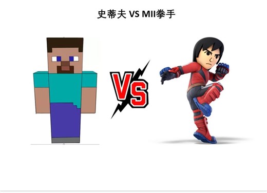 大乱斗史蒂夫 VS MII 拳手： STEVE最简单的招数对MII拳手产生相当大的威胁，让对手很难近身