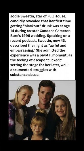 SHOCKING! Jodie Sweetin's First Blackout Drunk Was at a 'Full House' Wedding. #celebrity #news