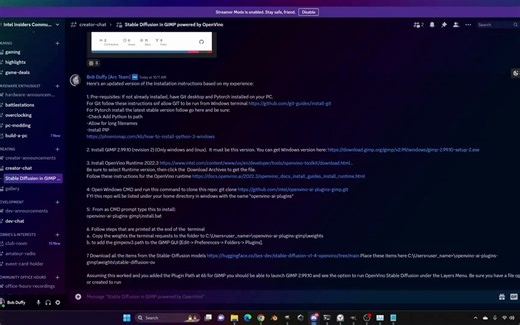 在带有 Intel Arc 显卡 的 GIMP 上使用 Stable Diffusion