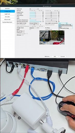 light settings and network parameters on your NVR POE IP camera #NVR #POE #IPCamera xmeye