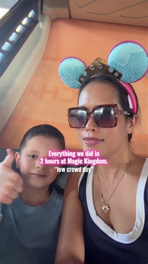 Everything we did in 2 hours at Magic Kingdom on a low crowd day ✨ 3 rides a parade no stress. Days like this are why we love Disney 🤍 Would you go on a low crowd day? 👇 #disneyworld #magicalmoments #disney #disneymom #momtok @Disney Parks