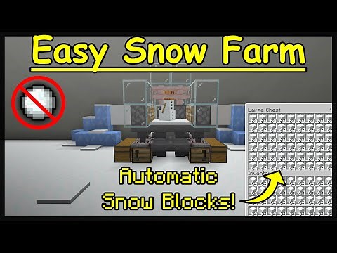 1.21 Snow Block Farm Tutorial: Minecraft Bedrock (MCPE/Windows 10/Ps4/Switch)