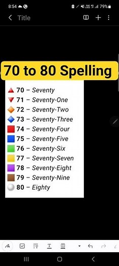 Number Names/Spelling 70 to 80 | Colorful Spelling with Shapes | Fun Counting for Kids