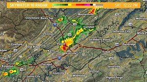 2.8K views · 25 reactions | 12:20 PM Radar Update: Heavy rain and gusty winds moving through north Knox county. Storm is moving to the NE at 45 mph. Wind gusts up to 50 mph possible. | WBIR Weather | Facebook