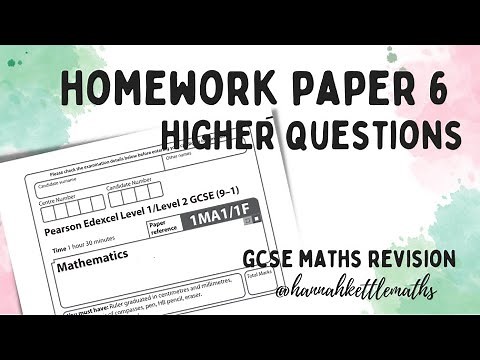 Half a GCSE Maths Paper Every Week | Week 6 (Higher Edexcel Revision)