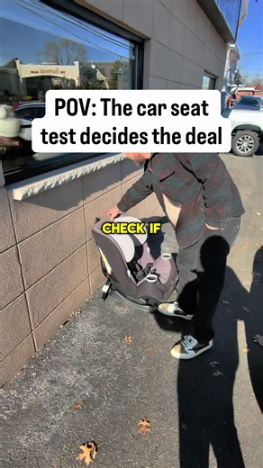 The car seat test is always the real test. He came in ready to see if it makes sense for his family. Watch to see how it goes. Do you think he’s coming back? #carsales #cardealer #pov #sales #dealership