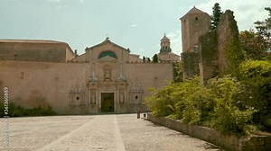 Poblet, Spain. June 20: View of Poblet Monastery, a Cistercian abbey in Catalonia. Declared a UNESCO World Heritage Site Ref 518