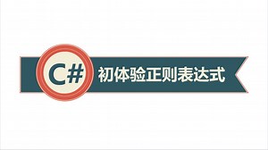 C#初体验正则表达式