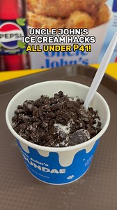 Uncle John’s Ice Cream Hacks, ALL UNDER P41 #unclejohns #icecreamhacks #miloicecream #cookiesandcream #cookiecrumble #foodieph #tiktokfoodieph #wheninmanila #saantayopunta #saantayopuntarecos #phoodie #tiktokphilippines | Saan Tayo Punta