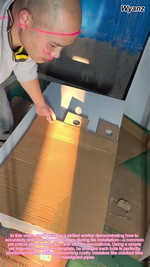 Precise Tile Drilling for Pipes: Master the Art of Positioning with Cardboard