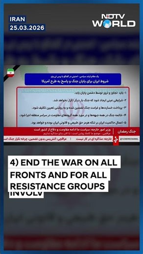 Iran Issues Its Own Plan To End The War Via State TV