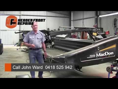 Macdon FD70 flexdraper harvester front repair