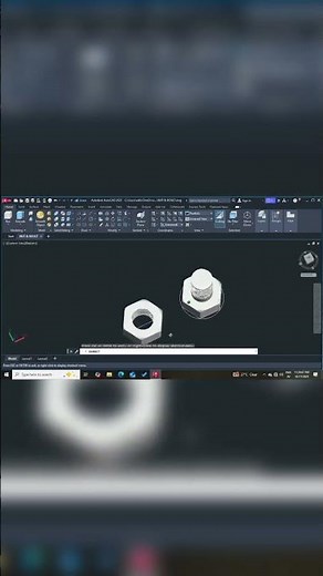How to draw Nut & Bolt in Autocad #autocad2025